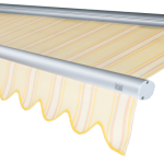 Halbkassettenmarkise Solana - Sonnenschutz mit Stil (geöffnet - Ansicht oberhalb der Markise)