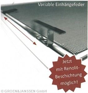 Insektenschutz - Spannrahmen-variable-Einhängfedern